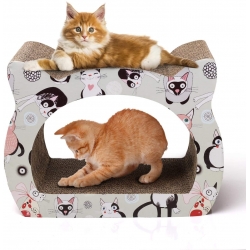 DRAPAK KARTONOWY tekturowy leżak w kształcie kota