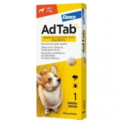 Adtab tabletka na pchły kleszcze dla psa 5,5-11kg smakowa