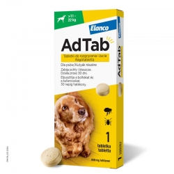 Adtab tabletka na pchły kleszcze dla psa 11-22 kg smakowa