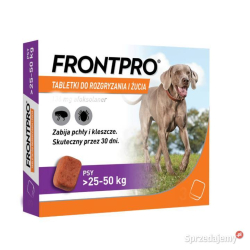 Frontpro Tabletka 1 sztuka dla psa smakowa na pchły i kleszcze 25-50 kg